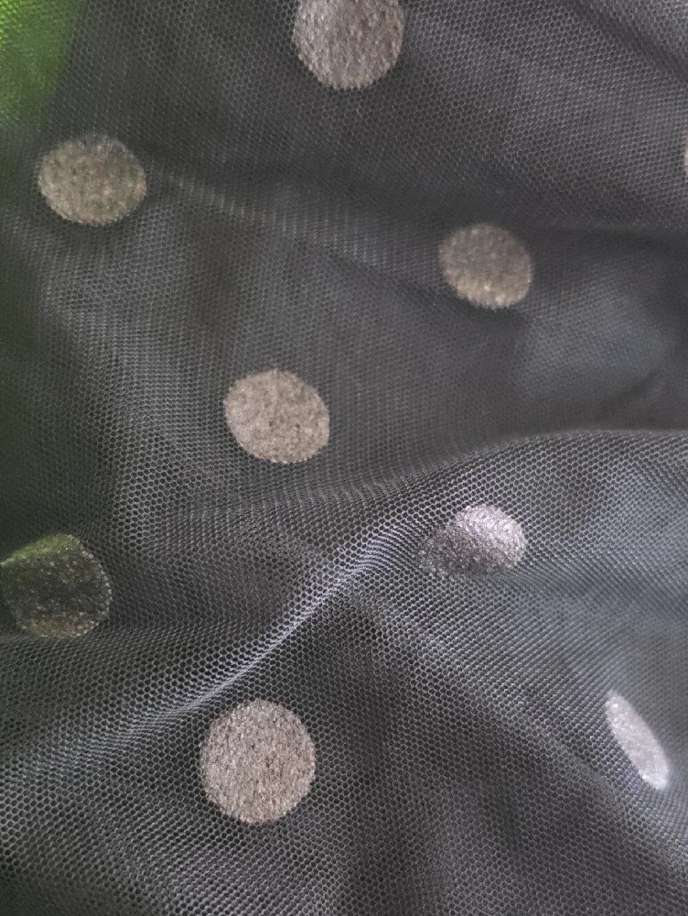 Black Polka Dot Tulle Skirt